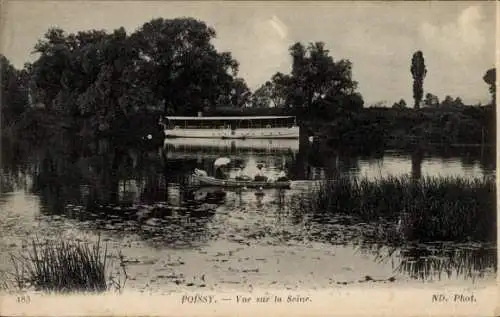 Ak Poissy Yvelines, Seine, Ruderboot