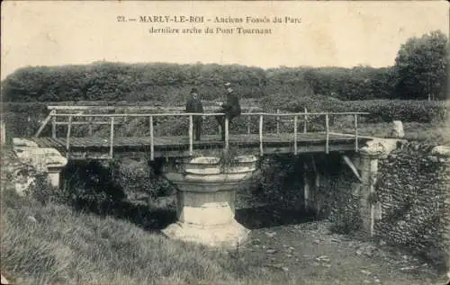 Ak Marly le Roi Yvelines, Ancien Fosses du Parc derniere arche du Pont Tournant