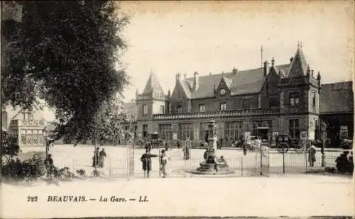 Ak Beauvais Oise, Bahnhof