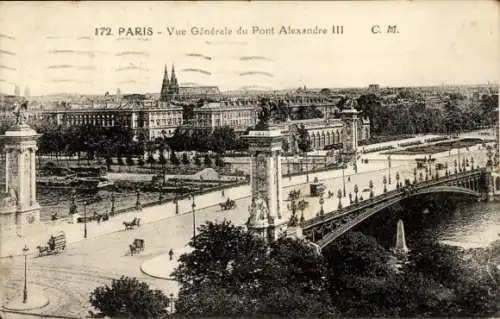 Ak Paris VIII Élysée, Alexander III Brücke