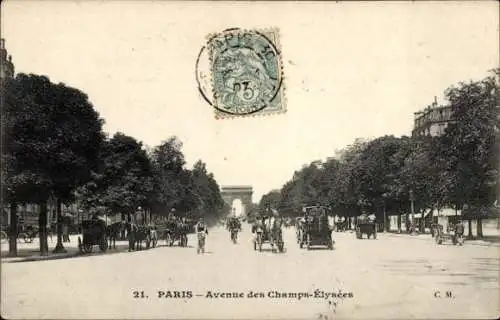 Ak Paris VIII, Avenue des Champs Élysées