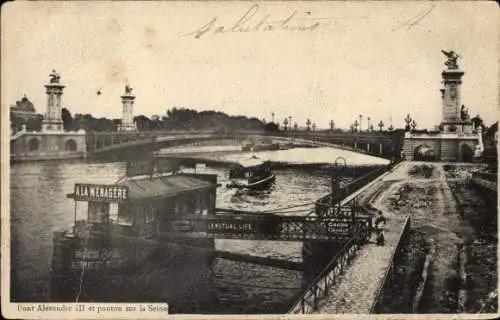 Ak Paris VIII Élysée, Brücke Alexander III.