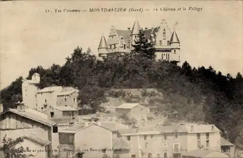 Ak Montdardier, Chateau, Village