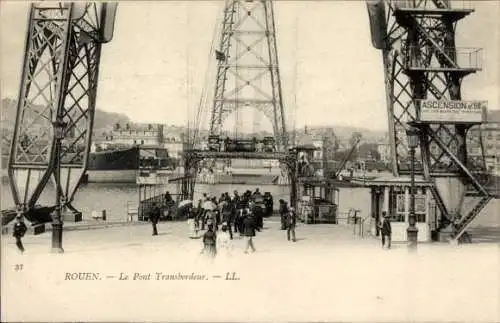 Ak Rouen Seine Maritime, Pont Transbordeur