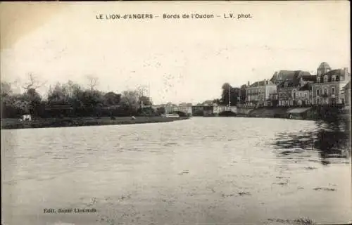 Ak Le Lion d'Angers Maine et Loire, Ufer des Oudon