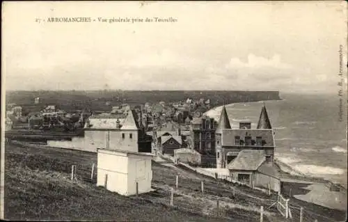 Ak Arromanches Calvados, Gesamtansicht von Les Tourelles