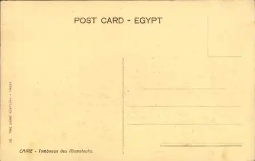 Ak Kairo Kairo Ägypten, Gräber der Mamelucken