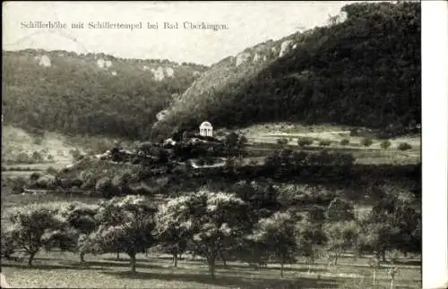 Ak Bad Überkingen in Baden Württemberg, Schillerhöhe, Schillertempel