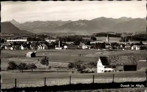 Ak Durach im Oberallgäu, Gesamtansicht, Gebirge