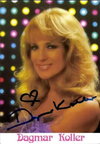 Ak Sängerin Dagmar Koller, Autogramm
