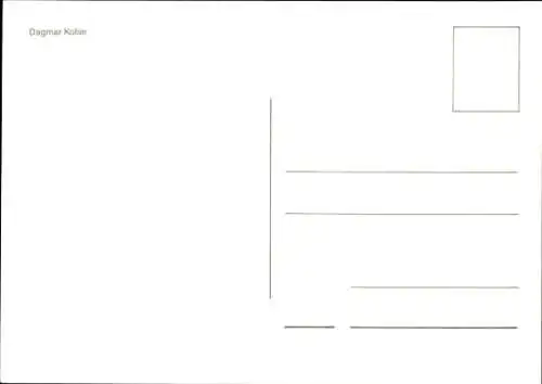 Ak Sängerin Dagmar Koller, Autogramm
