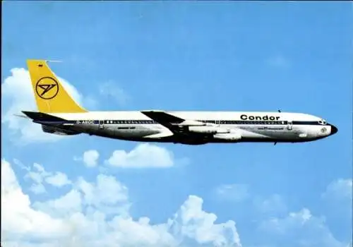 Ak Deutsches Passagierflugzeug Condor, Boeing 707 430 Intercontinental Jet, D-ABOC