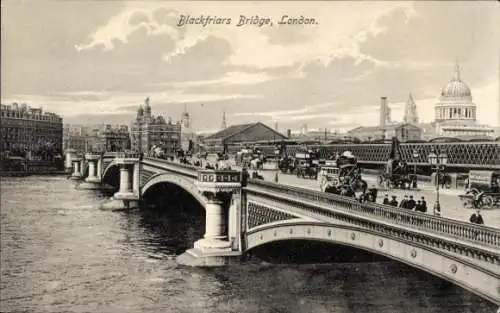 Ak London City England, Blackfriars Bridge