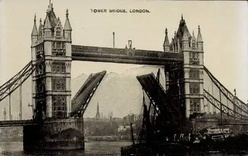 Ak London Stadt England, Tower Bridge