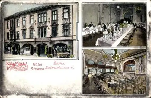 Ak Berlin Mitte, Hotel Stewen, Niederwallstraße 11