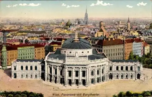 Ak Wien 1 Innere Stadt, Panorama, Burgtheater