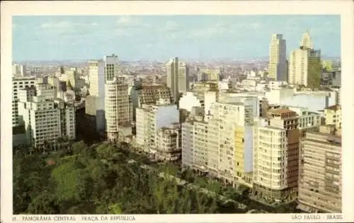 Ak São Paulo Brasilien, Stadtpanorama