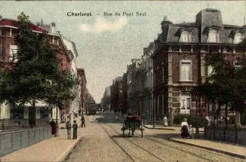 Ak Charleroi Wallonia Hennegau, Rue du Pont Neuf