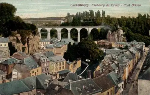 Ak Grund Luxemburg, Faubourg du Grund, Biessenbrücke