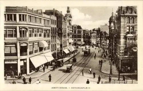 Ak Amsterdam Nordholland Niederlande, Koningsplein