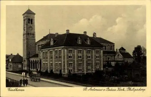 Ak Eindhoven Nordbrabant Niederlande, Kirche St. Antonius v. Padua, Philipsdorp