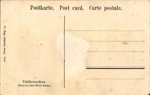 Ak Deutsch-Südwest-Afrika, Feldhererofrau