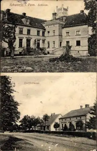Ak Schwerin Pommern, Schloss, Dorfstraße
