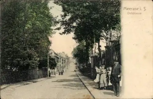 Ak Meerane in Sachsen, Oststraße, Passanten