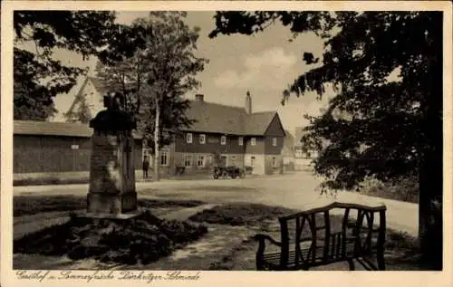 Ak Dänkritz Neukirchen in Sachsen, Dänkritzer Schmiede, Gasthaus zur Schmiede, Denkmal