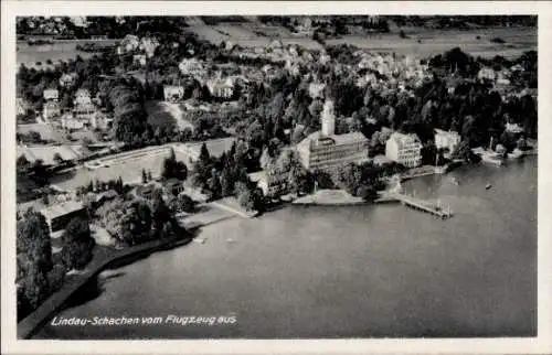 Ak Bad Schachen Lindau am Bodensee Schwaben, Fliegeraufnahme