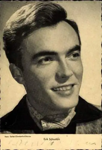 Ak Schauspieler und Synchronsprecher Erik Schumann, Portrait, Autogramm