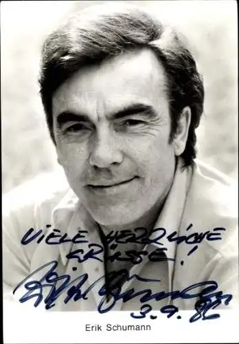 Ak Schauspieler und Synchronsprecher Erik Schumann, Portrait, Autogramm