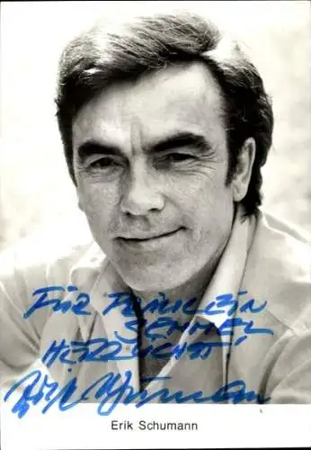 Ak Schauspieler und Synchronsprecher Erik Schumann, Portrait, Autogramm