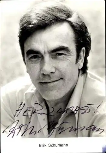 Ak Schauspieler und Synchronsprecher Erik Schumann, Portrait, Autogramm
