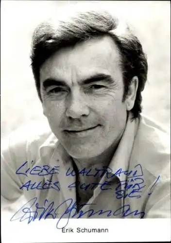 Ak Schauspieler und Synchronsprecher Erik Schumann, Portrait, Autogramm