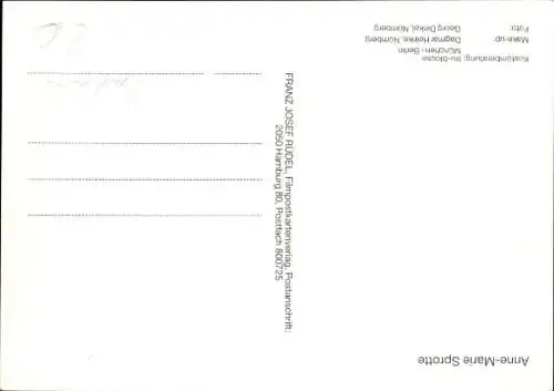 Ak Schauspielerin Anne-Marie Sprotte, Portrait, Autogramm