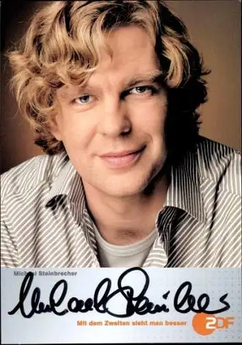 Ak Moderator Michal Steinbrecher, Portrait, Autogramm