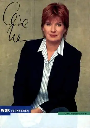 Ak Moderatorin Christine Westermann, Portrait, Autogramm
