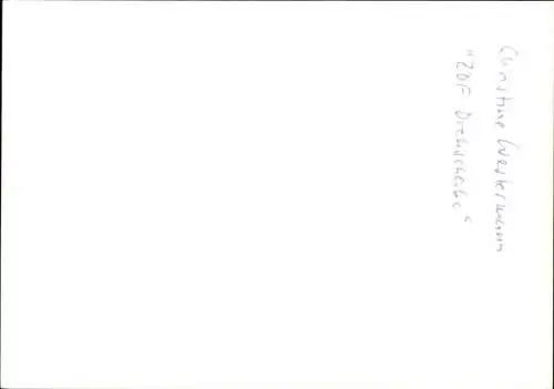 Ak Moderatorin Christine Westermann, Portrait, ZDF Drehscheibe, Autogramm