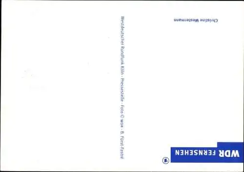 Ak Moderatorin Christine Westermann, Portrait, Autogramm