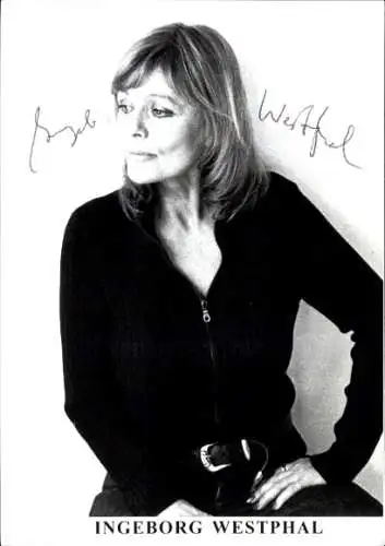 Ak Schauspielerin Ingeborg Westphal, Portrait, Autogramm