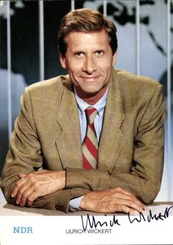 Ak Nachrichtensprecher Ulrich Wickert, Portrait, Autogramm