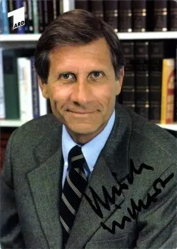 Ak Nachrichtensprecher Ulrich Wickert, Portrait, Autogramm