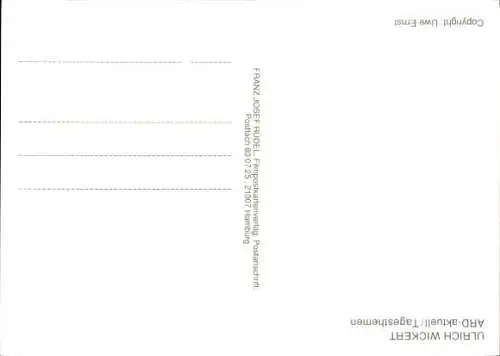 Ak Nachrichtensprecher Ulrich Wickert, Portrait, Autogramm