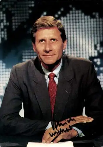 Ak Nachrichtensprecher Ulrich Wickert, Portrait, Autogramm