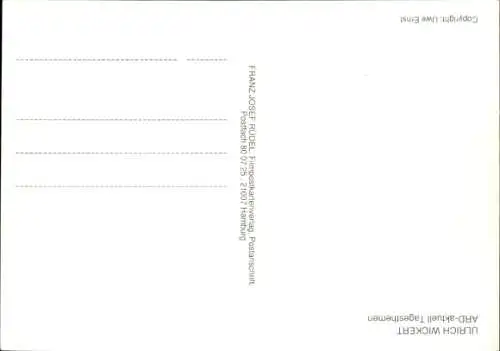 Ak Nachrichtensprecher Ulrich Wickert, Portrait, Autogramm