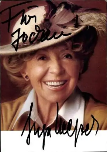 Ak Schauspielerin Inge Meysel, Portrait, Autogramm