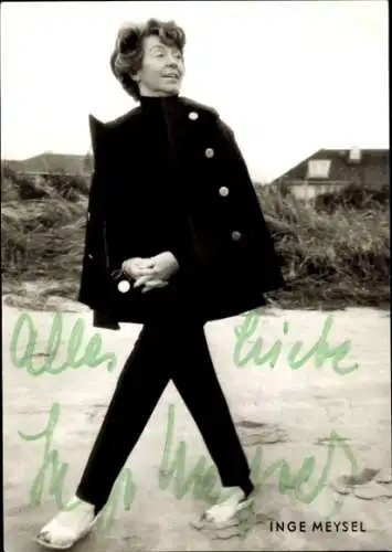 Ak Schauspielerin Inge Meysel, Portrait, Autogramm