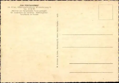Ak Glashütte Norderstedt in Holstein, Zur Forstschänke
