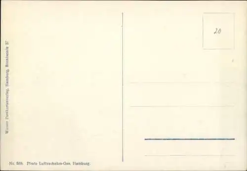 Ak Hamburg Mitte St. Pauli, Landungsbrücken, Fliegeraufnahme